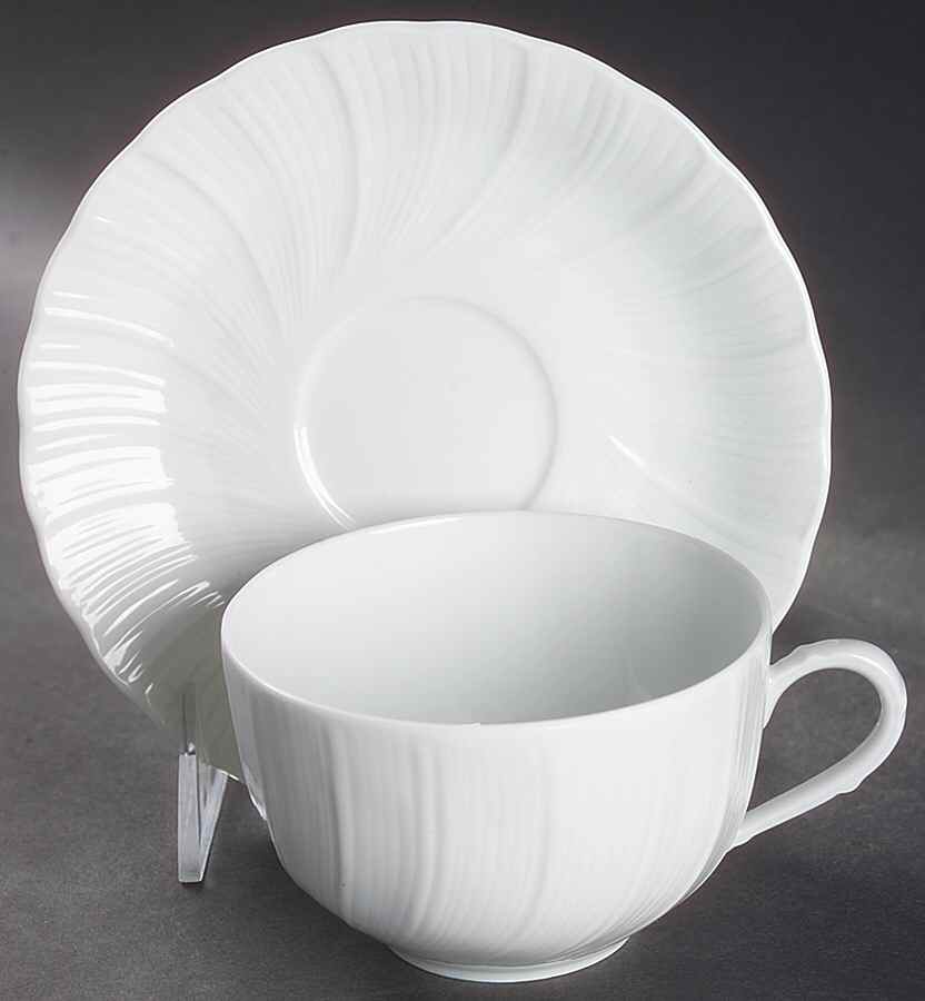 Palm Flat Cup & Saucer Set by Bernardaud-1