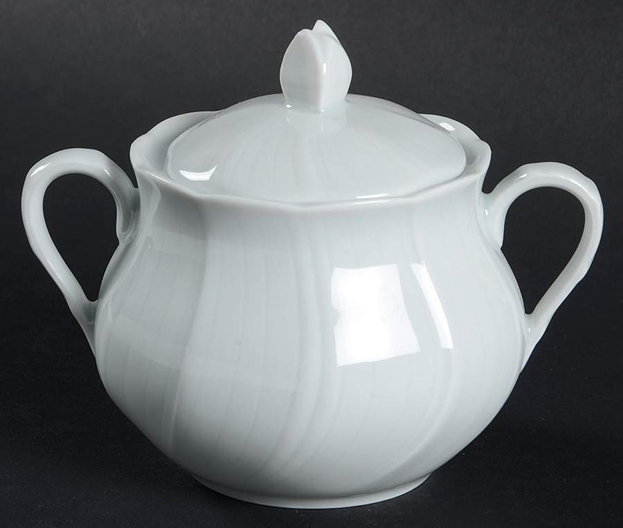Palm Mini Sugar Bowl & Lid by Bernardaud-1