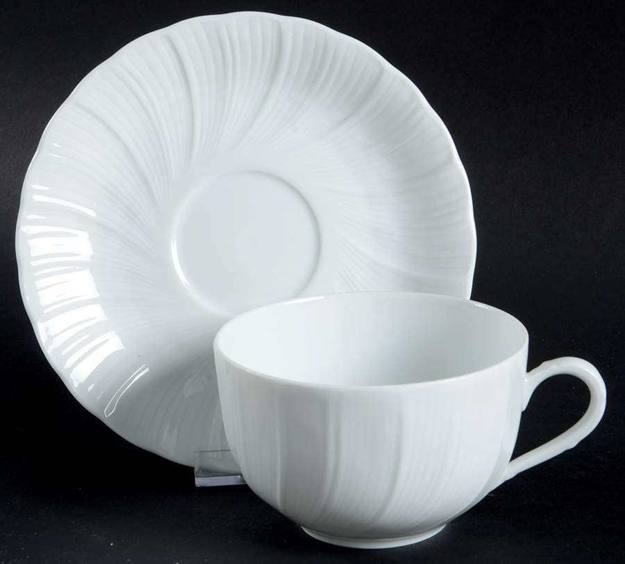 Palm Flat Cup & Saucer Set by Bernardaud-1