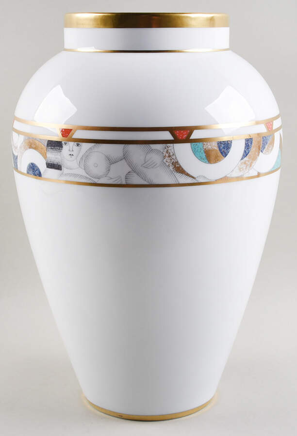 Paris (Geometric Nudes) 13" Vase by Bernardaud-1