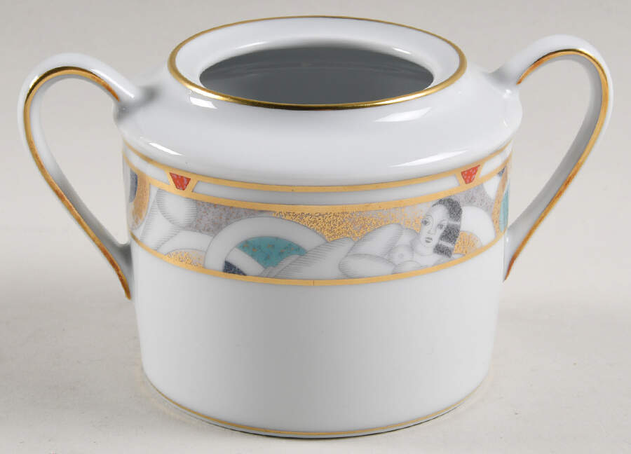 Paris (Geometric Nudes) Mini Sugar Bowl No Lid by Bernardaud-1