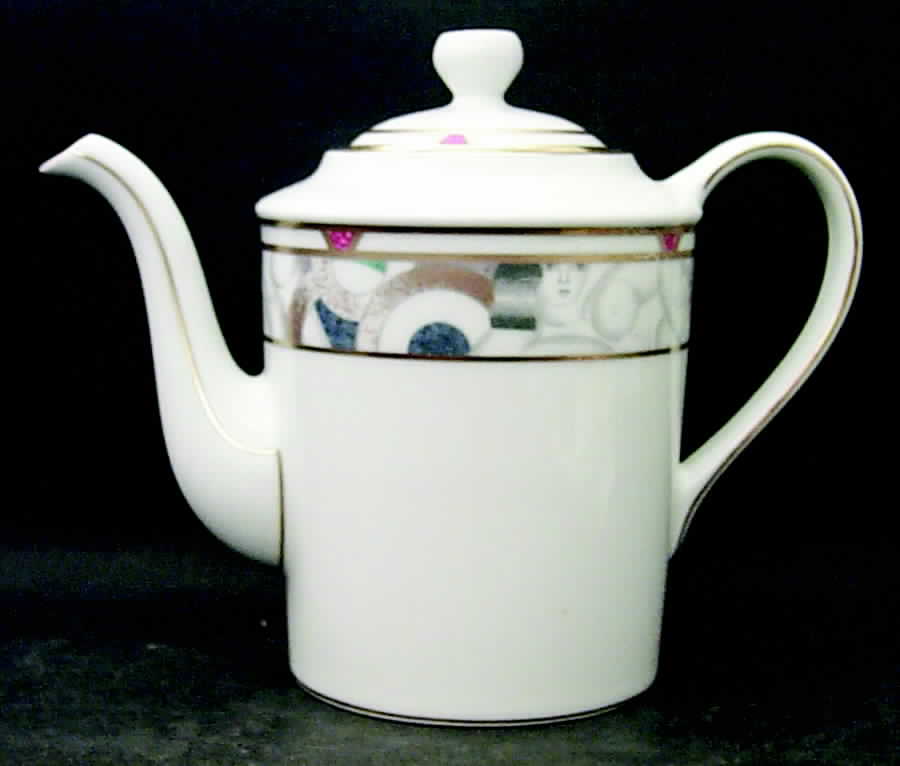 Paris (Geometric Nudes) Teapot & Lid by Bernardaud-1