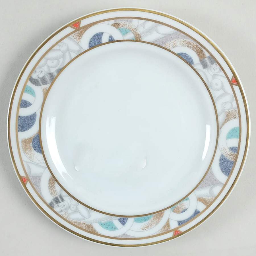 Paris (Geometric Nudes) Bread & Butter Plate by Bernardaud-1