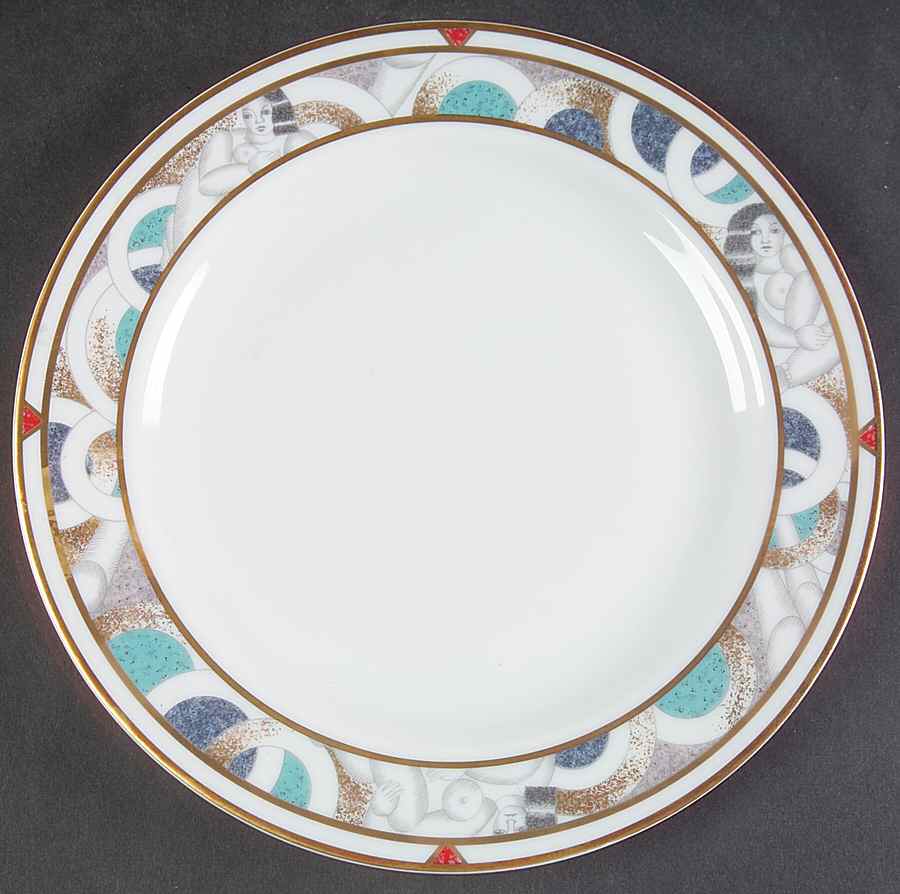 Paris (Geometric Nudes) Dessert/Pie Plate by Bernardaud-1