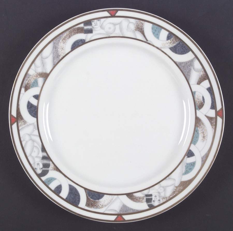Paris (Geometric Nudes) Dinner Plate by Bernardaud-1