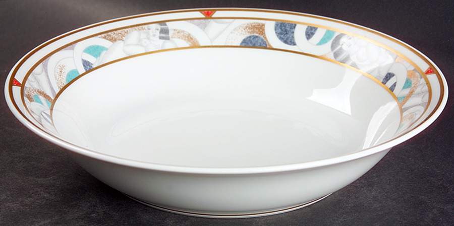 Paris (Geometric Nudes) 9" Round Vegetable Bowl by Bernardaud-1