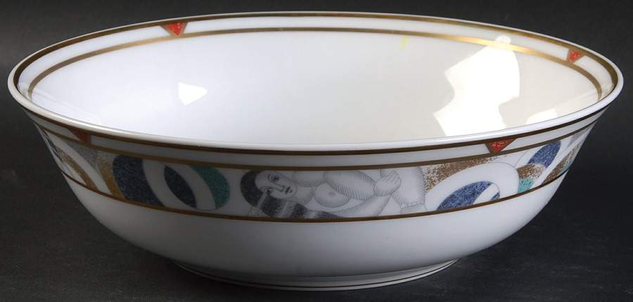 Paris (Geometric Nudes) 7" Round Vegetable Bowl by Bernardaud-1