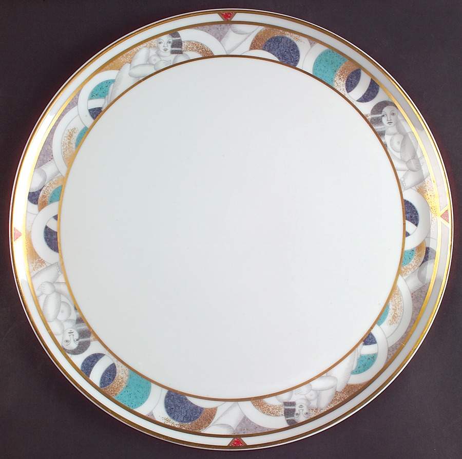 Paris (Geometric Nudes) Tart Dish by Bernardaud-1