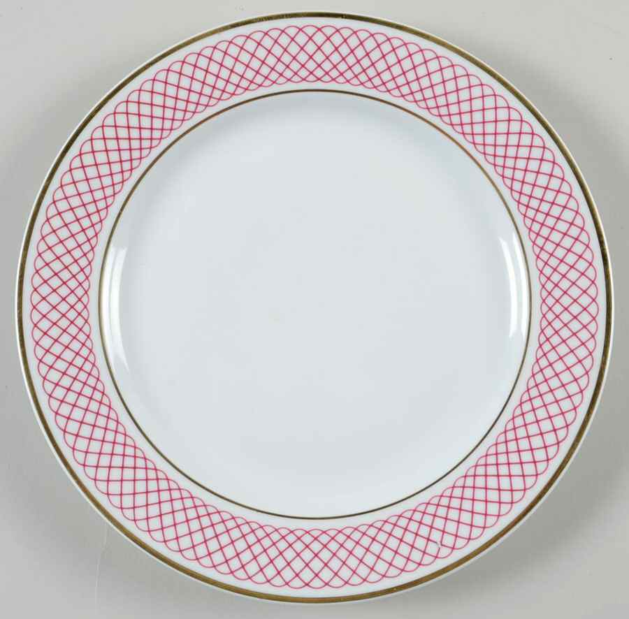 Pavillon Red Salad Plate by Bernardaud-1