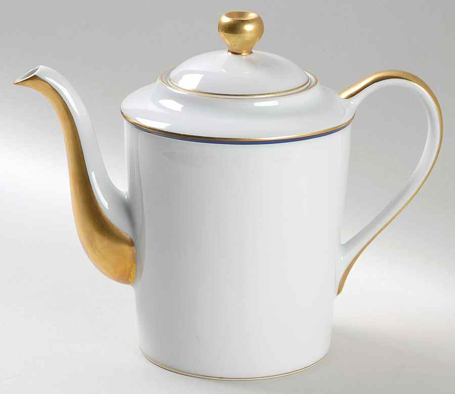 Perouse Blue Coffee Pot & Lid by Bernardaud-1