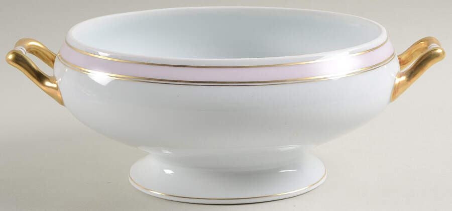 Pergolese Rose Oval Vegetable No Lid by Bernardaud-1