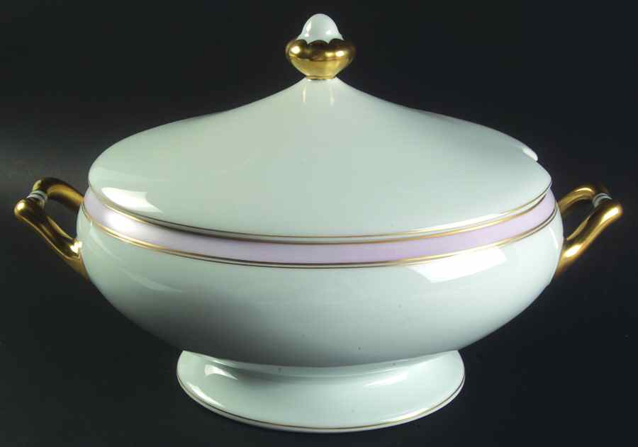 Pergolese Rose Tureen &  Lid by Bernardaud-1