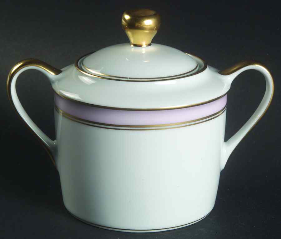 Pergolese Rose Sugar Bowl & Lid by Bernardaud-1
