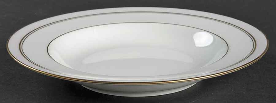 Pergolese Rose Rim Soup Bowl by Bernardaud-1