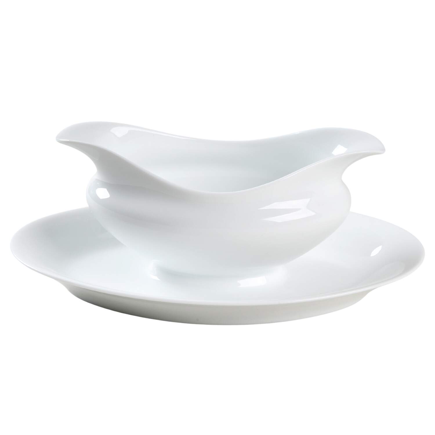 Phoebe Gravy Boat with Attached Underplate by Bernardaud-1
