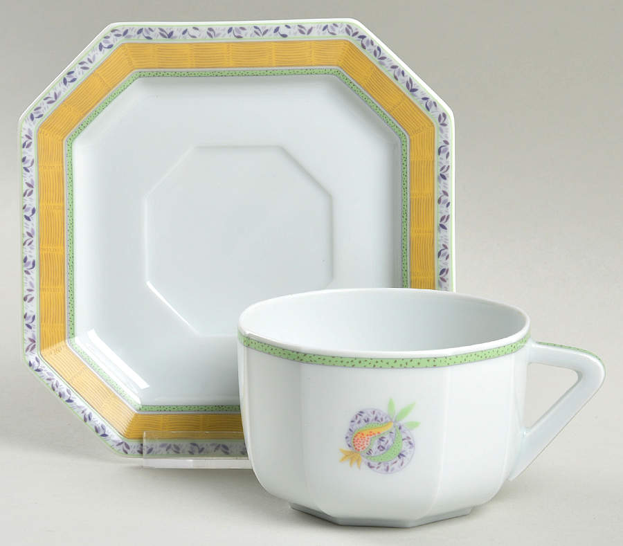 Phuket Flat Cup & Saucer Set by Bernardaud-1