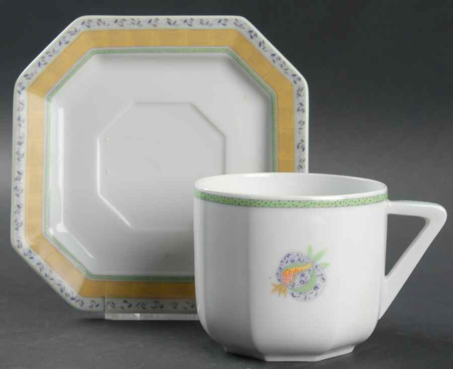 Phuket Flat Cup & Saucer Set by Bernardaud-1