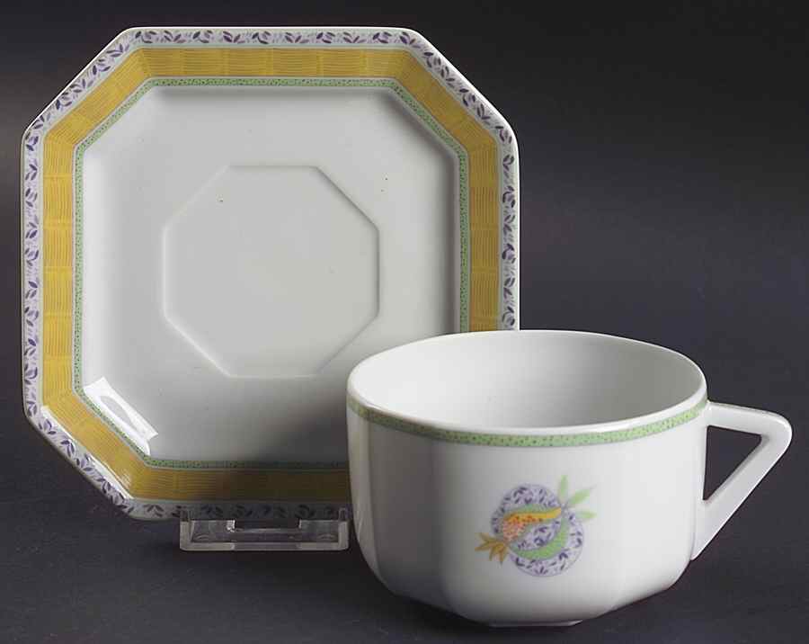 Phuket Breakfast Cup & Saucer Set by Bernardaud-1