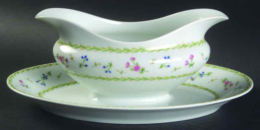 Poe Gravy Boat with Attached Underplate by Bernardaud-1