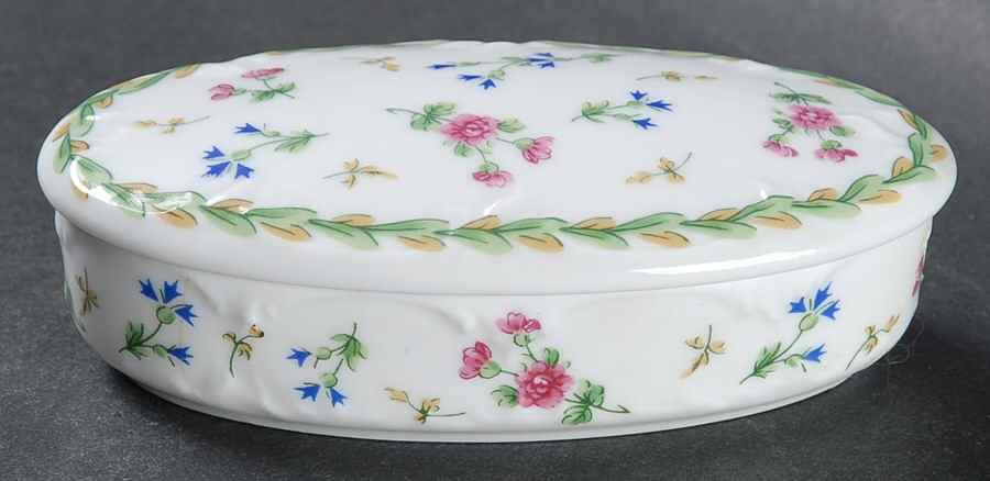 Poe Oval Box & Lid 4" by Bernardaud-1