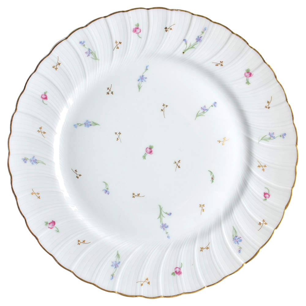 Pompadour (Scalloped, White Background) Dinner Plate by Bernardaud-1