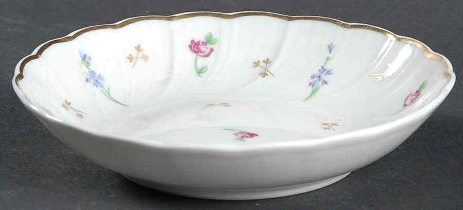 Pompadour (Scalloped, White Background) Fruit/Dessert (Sauce) Bowl by Bernardaud-1