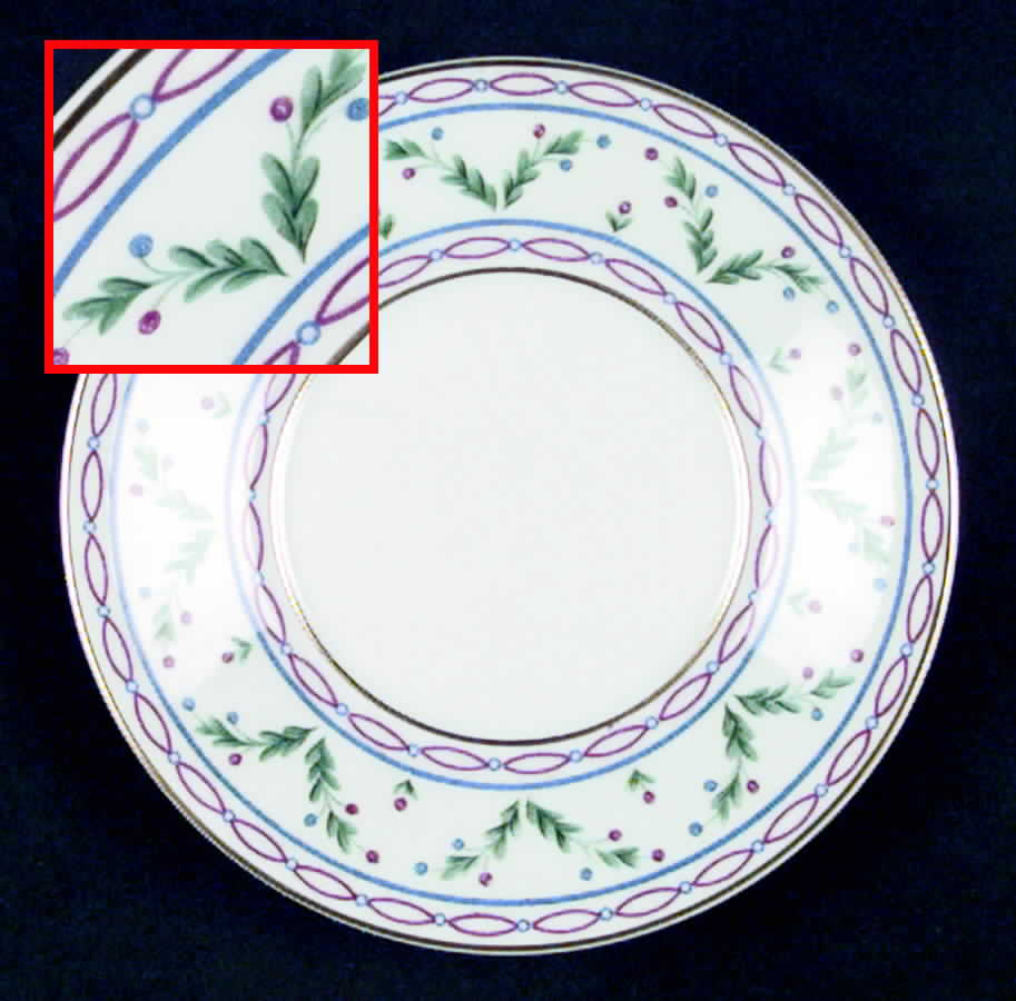 Pompadour (Smooth Edge) Saucer by Bernardaud-1