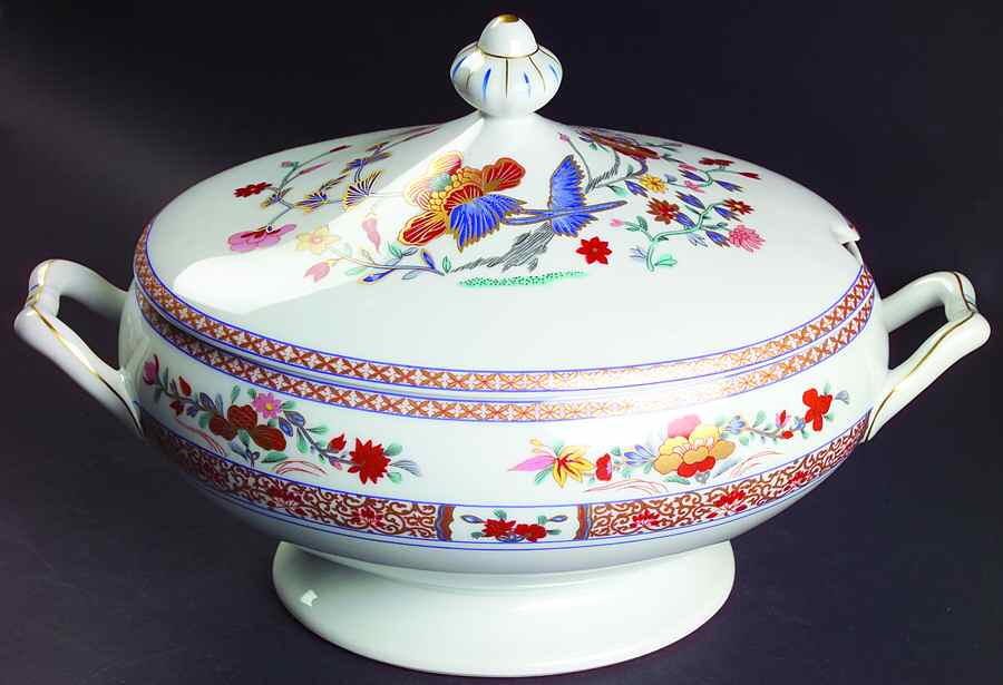 Pondichery Tureen &  Lid by Bernardaud-1