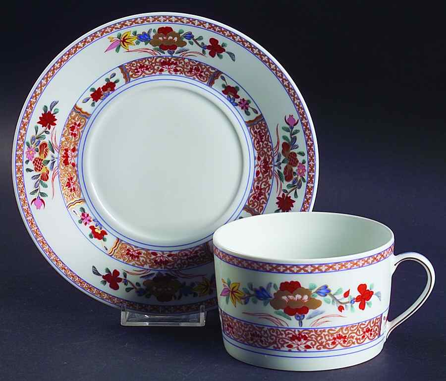 Pondichery Breakfast Cup & Saucer Set by Bernardaud-1