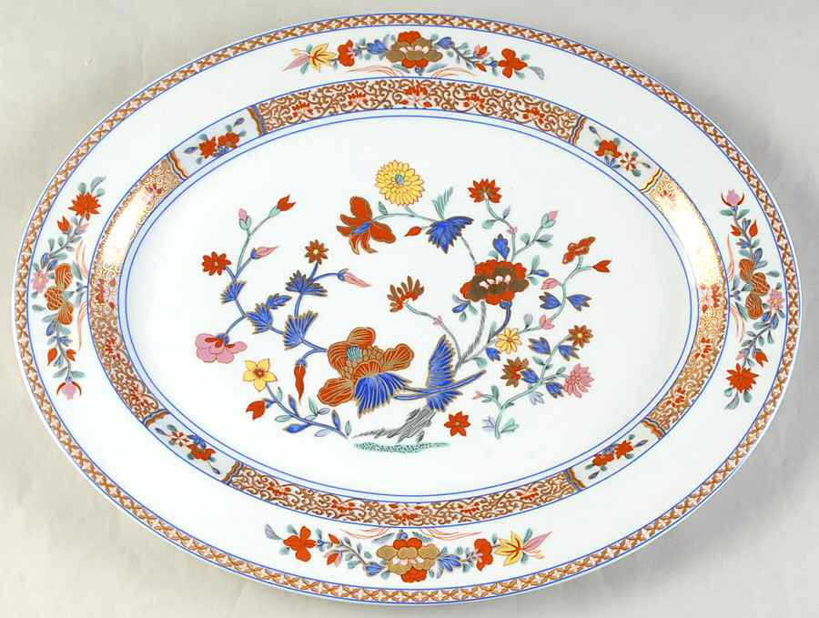 Pondichery 15" Oval Serving Platter by Bernardaud-1