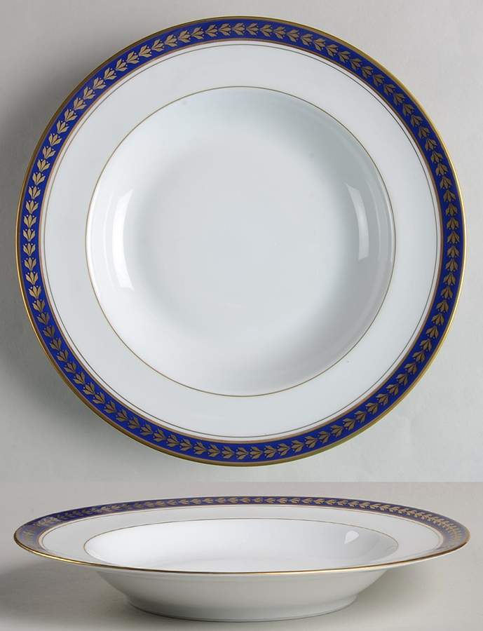 Pouilly Cobalt Rim Soup Bowl by Bernardaud-1