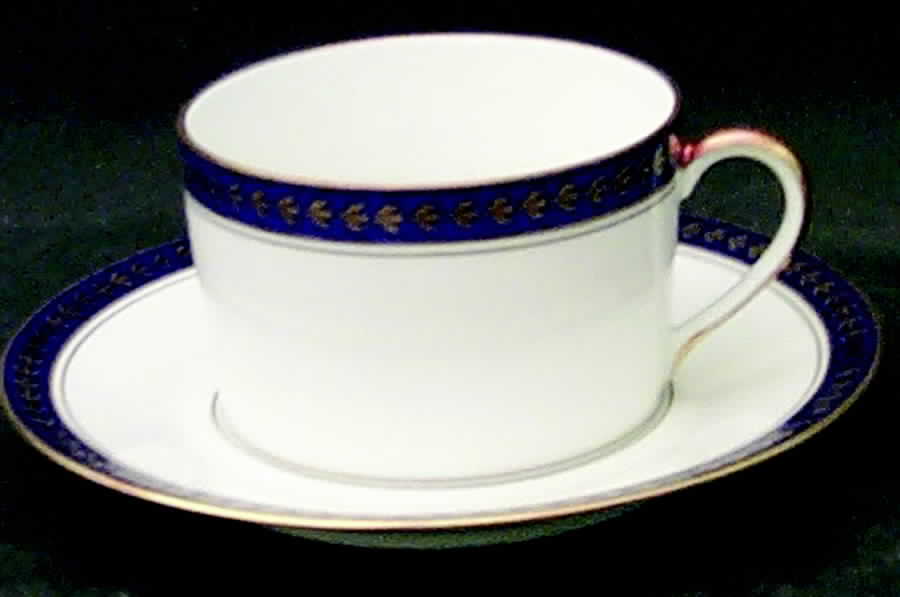 Pouilly Cobalt Breakfast Cup & Saucer Set by Bernardaud-1