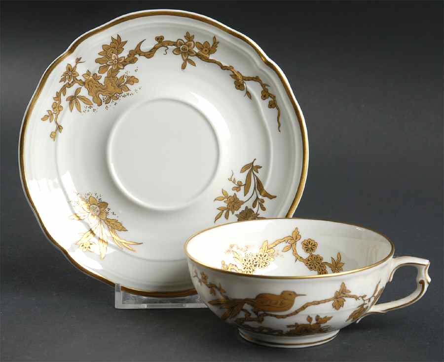Reine Elizabeth Flat Cup & Saucer Set by Bernardaud-1