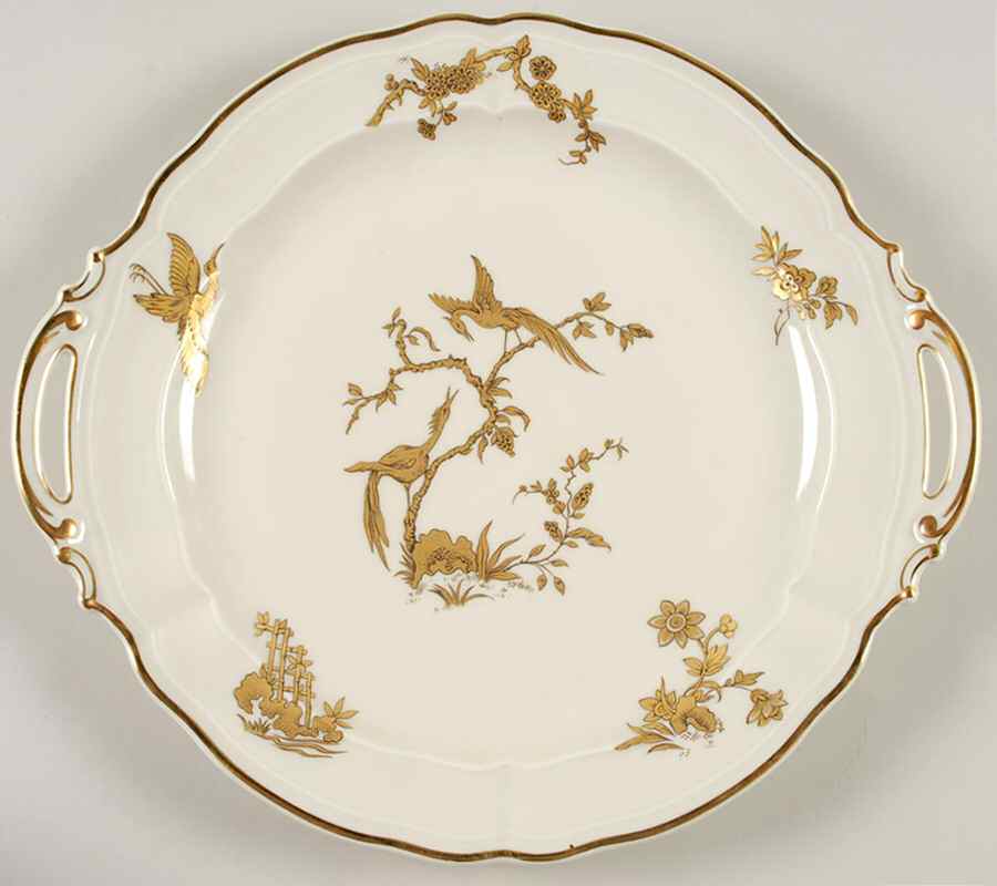 Reine Elizabeth Handled Cake Plate by Bernardaud-1