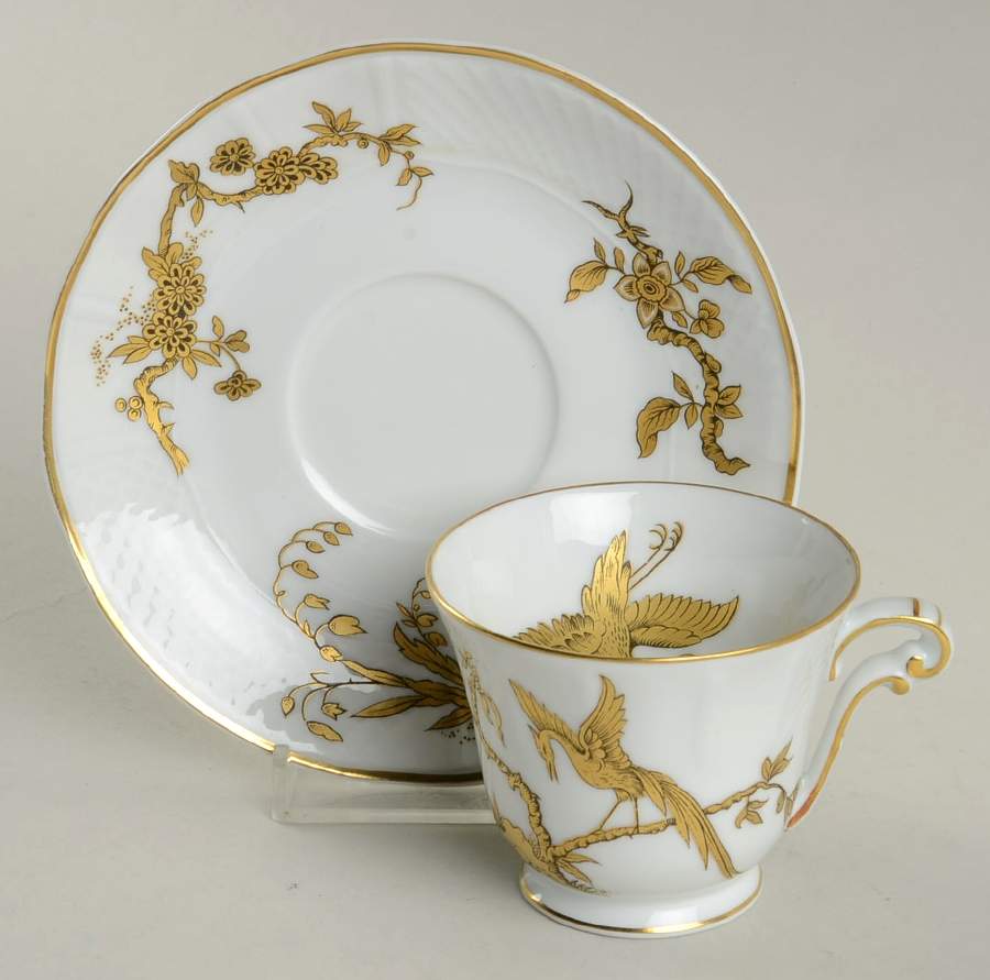 Reine Elisabeth (White Background) Footed Demitasse Cup & Saucer Set by Bernardaud-1