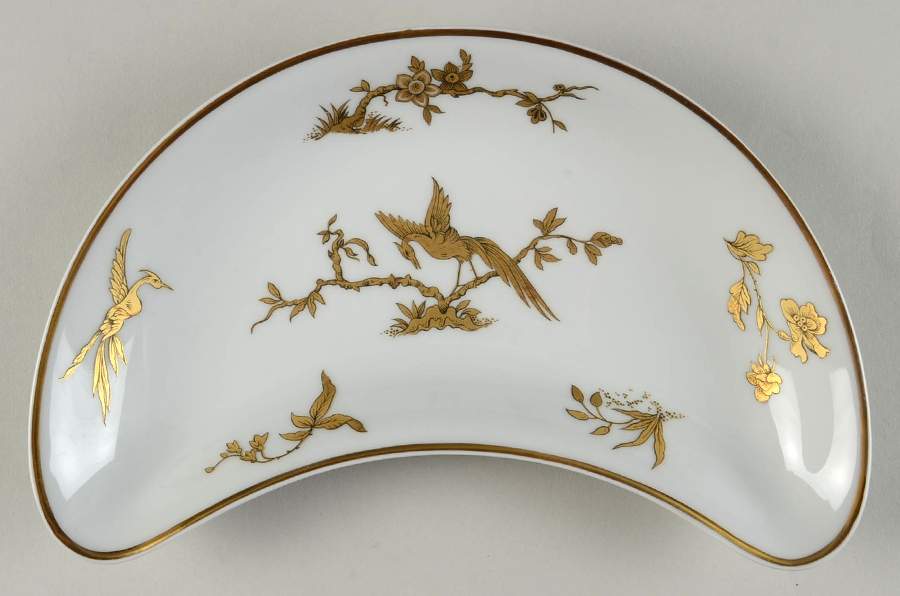Reine Elisabeth (White Background) Crescent Salad Plate by Bernardaud-1