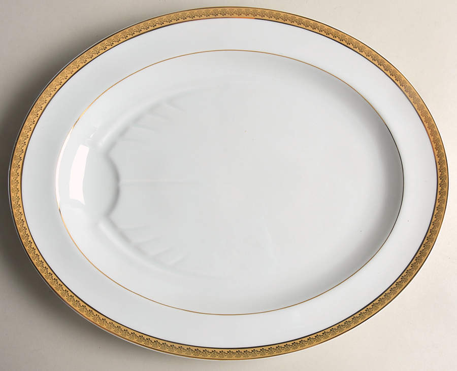 Rhapsody 16" Oval Serving Platter by Bernardaud-1