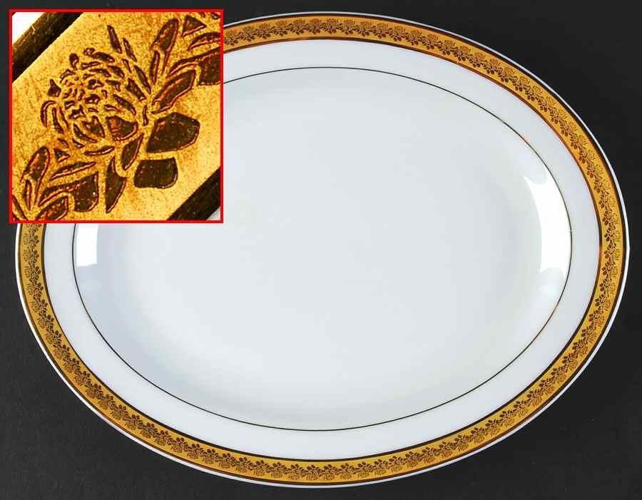 Rhapsody 11" Oval Serving Platter by Bernardaud-1