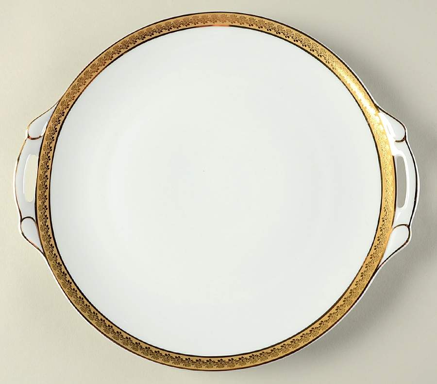 Rhapsody Handled Cake Plate by Bernardaud-1
