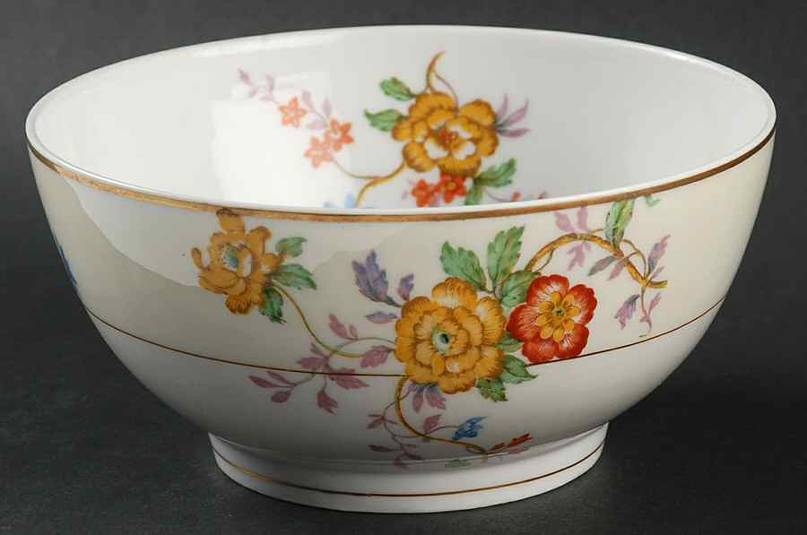 Riviera (Cream & White) Cranberry Bowl by Bernardaud-1