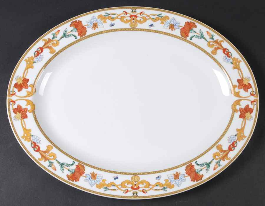 Roma Gold 15" Oval Serving Platter by Bernardaud-1