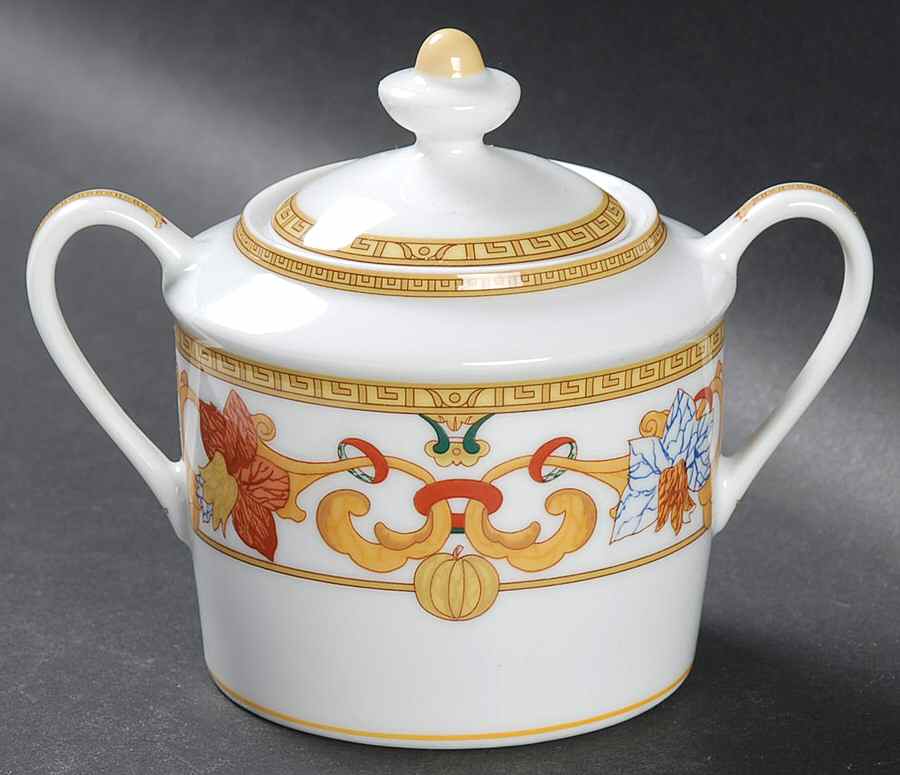 Roma Gold Sugar Bowl & Lid by Bernardaud-1