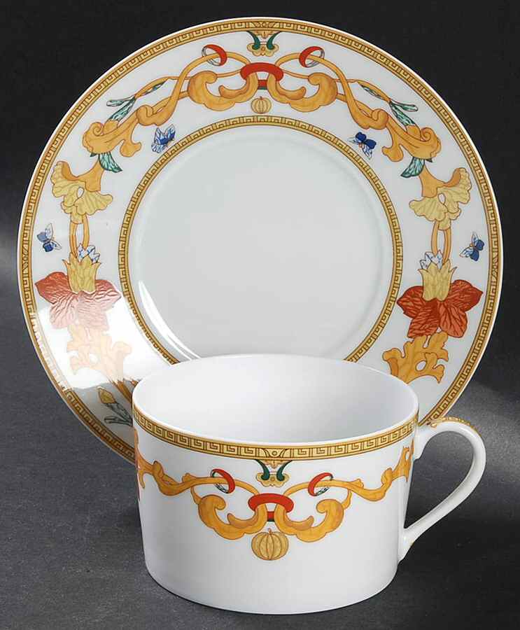 Roma Gold Breakfast Cup & Saucer Set by Bernardaud-1