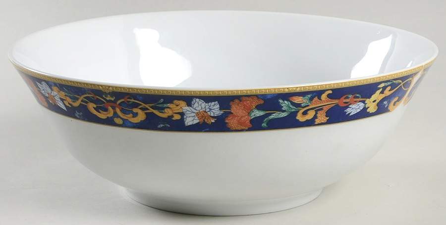 Roma Bleu (Blue) 10" Large Salad Serving Bowl by Bernardaud-1