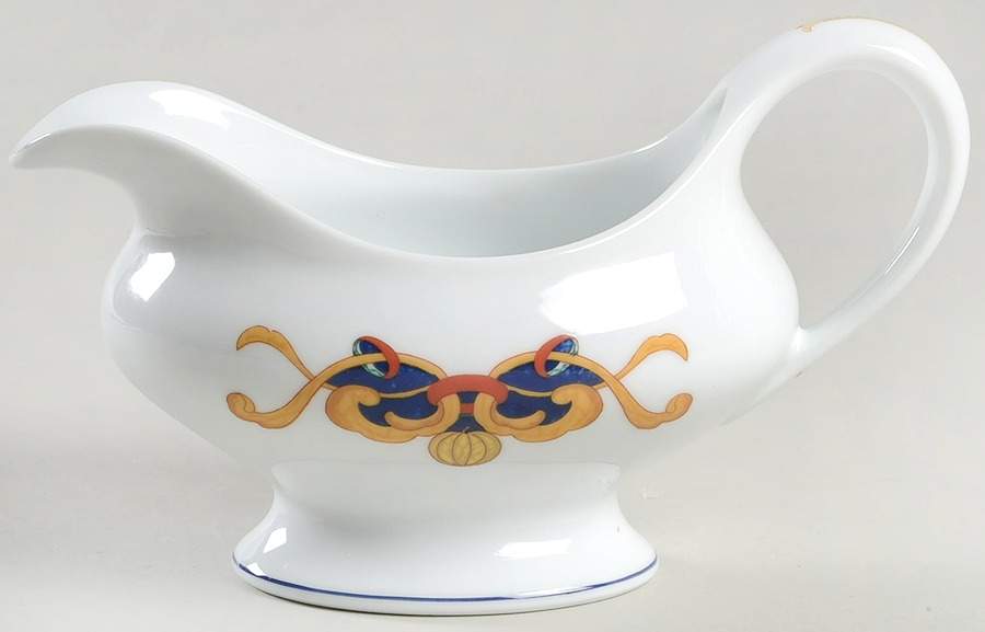 Roma Bleu (Blue) Gravy Boat by Bernardaud-1