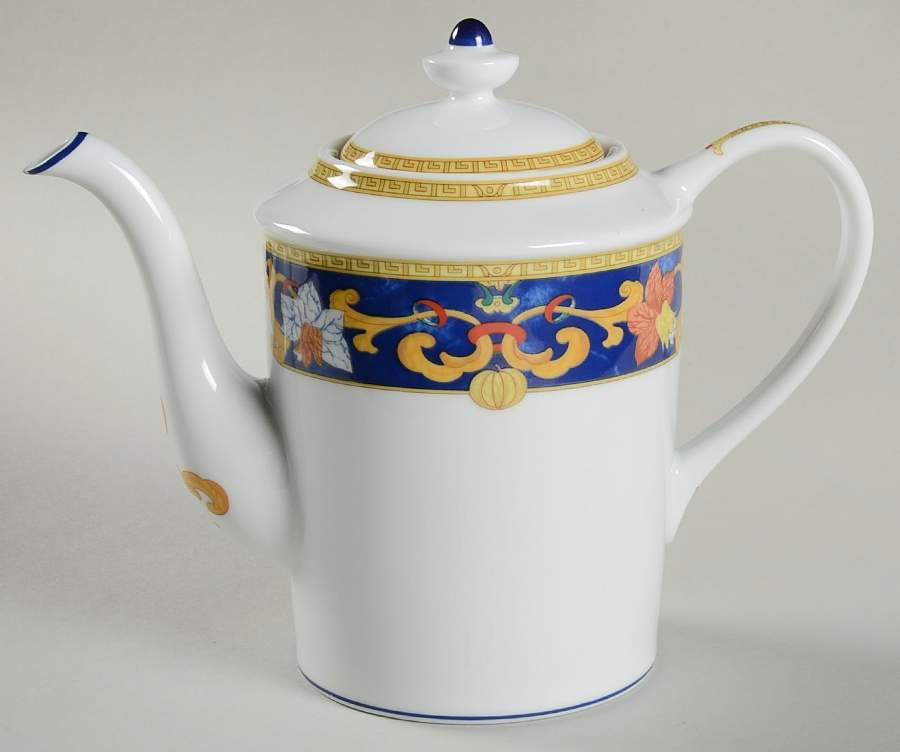 Roma Bleu (Blue) Small Coffee Pot & Lid by Bernardaud-1