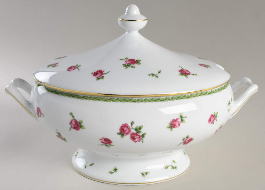 Roses Tureen &  Lid by Bernardaud-1