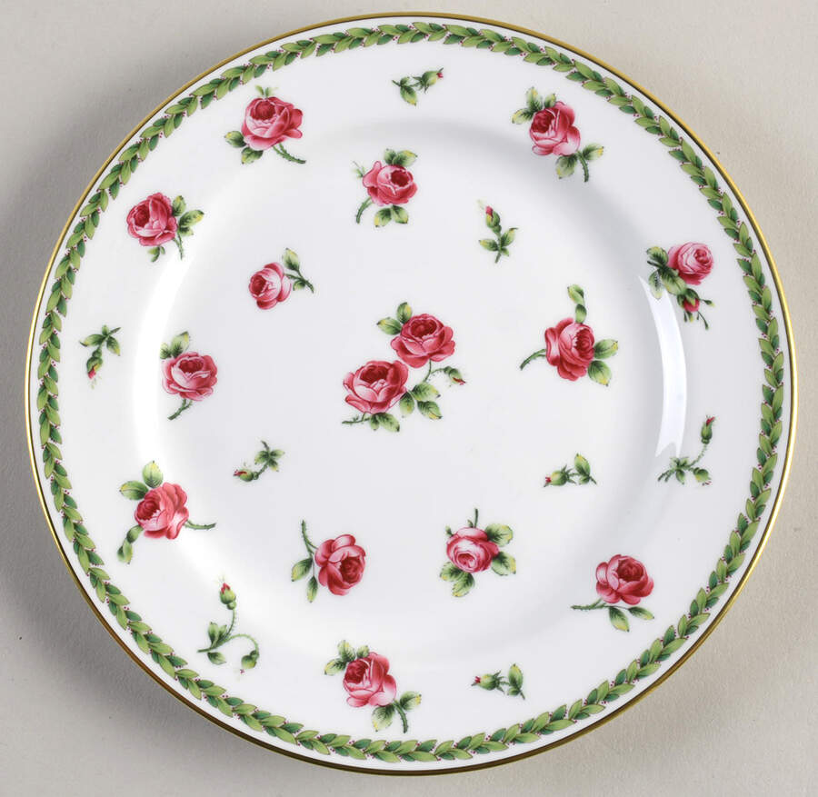 Roses Dessert/Pie Plate by Bernardaud-1