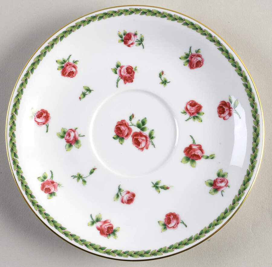 Roses Saucer for Breakfast Cup by Bernardaud-1