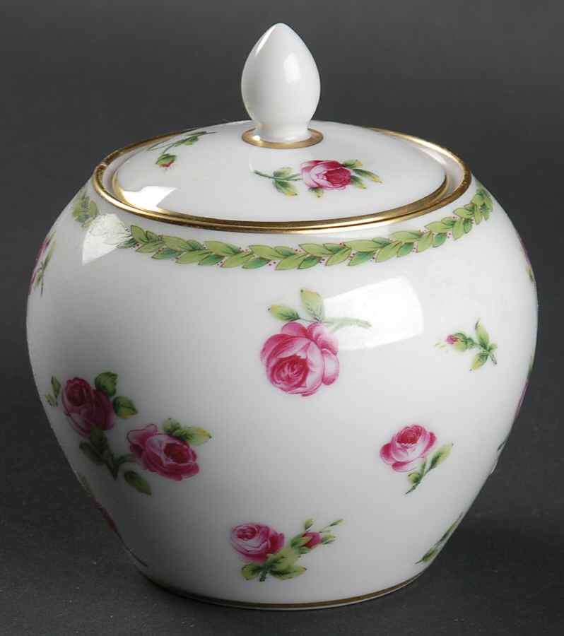 Roses Sugar Bowl & Lid by Bernardaud-1